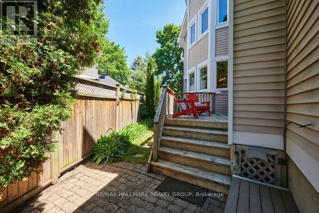 Deck at side off main floor Family Room - 22 Terrace Drive, Ottawa, ON