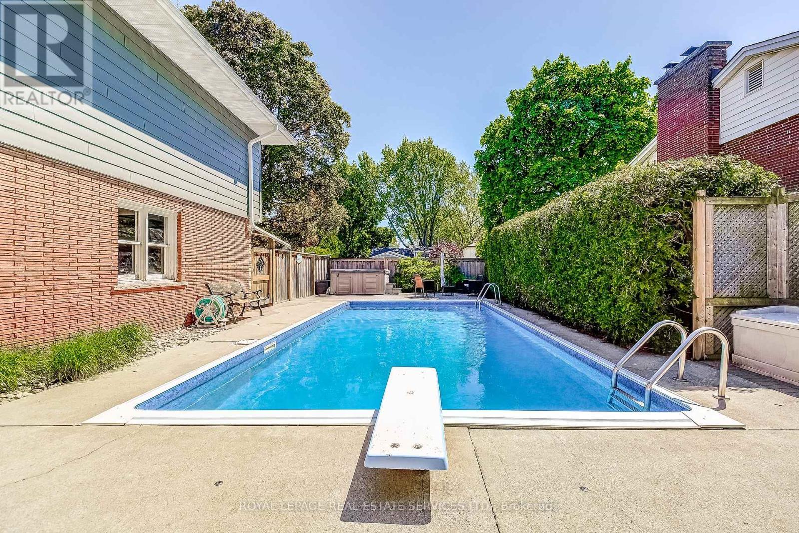 Lush Landscaping and complete privacy - 351 Strathcona Drive, Burlington, ON - Outdoor With In Ground Pool