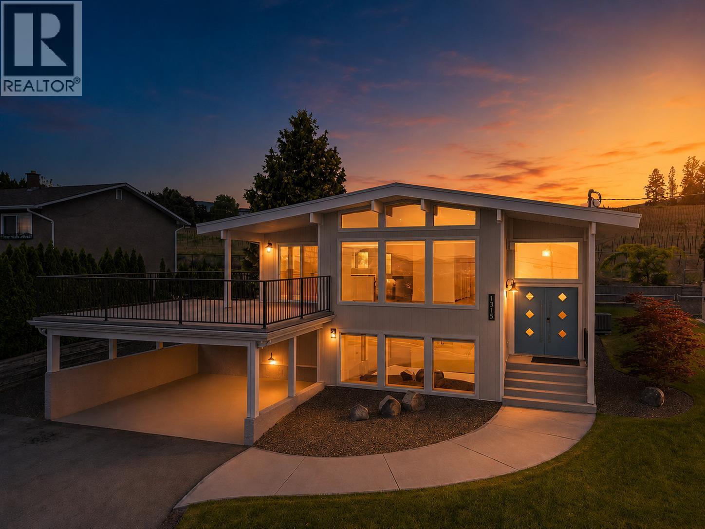 Virtual evening photo - 1315 Dehart Road, Kelowna, BC