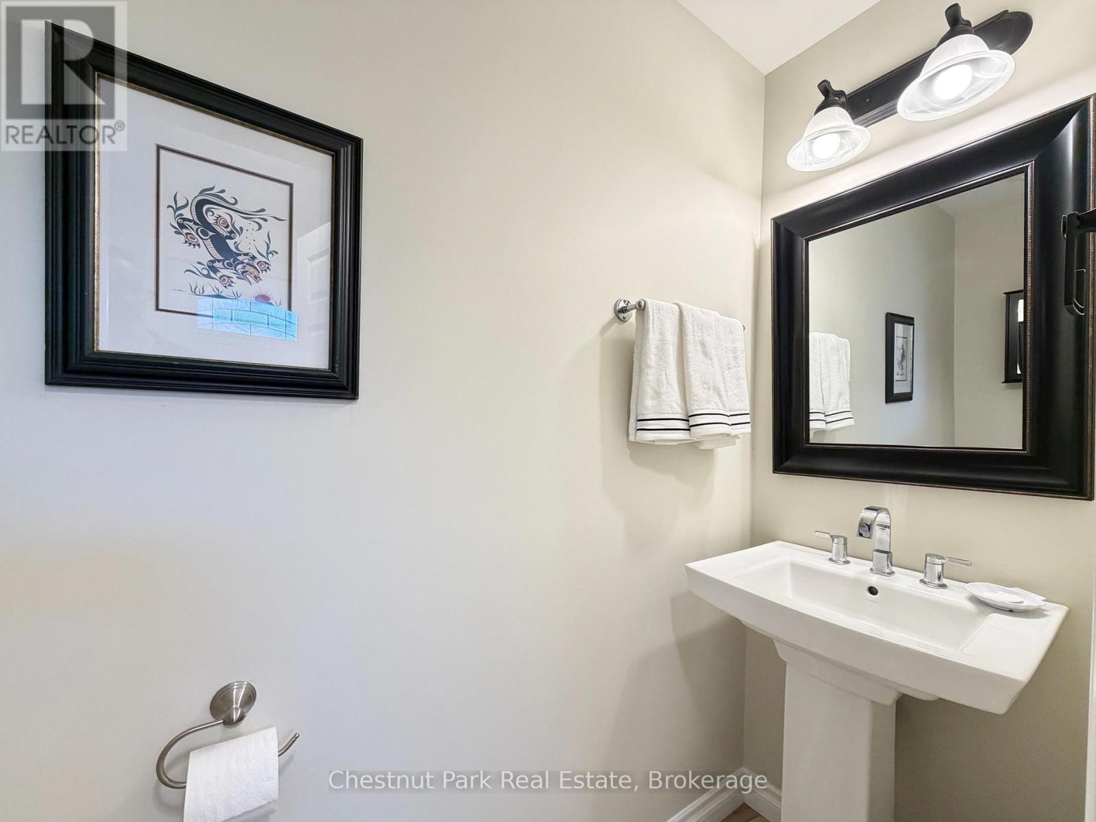 Powder room beside walkout to lakeside deck - 9211 118 Highway, Minden Hills (Minden), ON