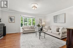 Sun-filled raised living room -