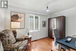 Main floor den with French doors -