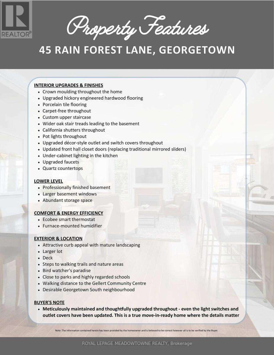 45 Rain Forest Lane, Halton Hills, ON - Other