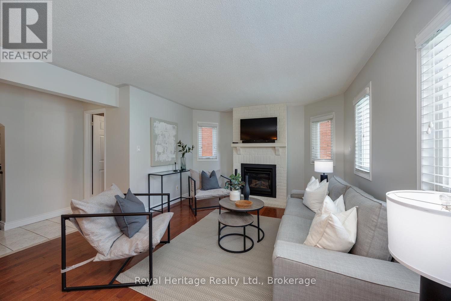 FAMILY ROOM - 16 Donald Wilson Street, Whitby (Rolling Acres), ON - Indoor Photo Showing Living Room With Fireplace