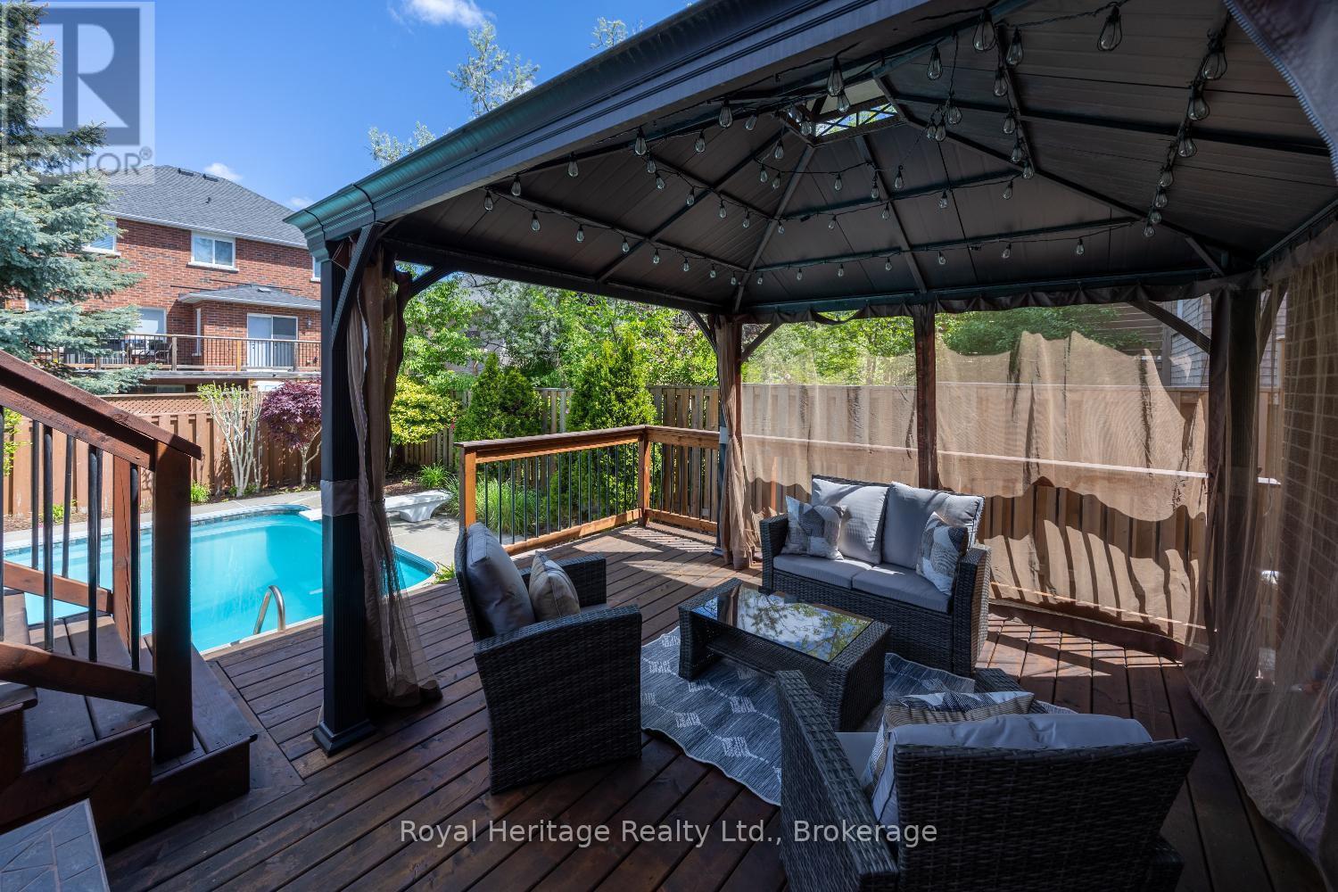 LOWER DECK - 16 Donald Wilson Street, Whitby (Rolling Acres), ON - Outdoor With In Ground Pool With Deck Patio Veranda With Exterior