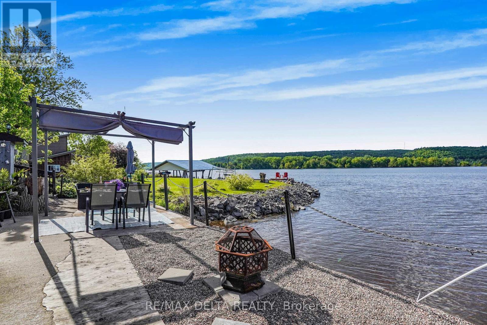 Gazebo, patio table, chairs incl. - 162 Front Road W, Champlain, ON