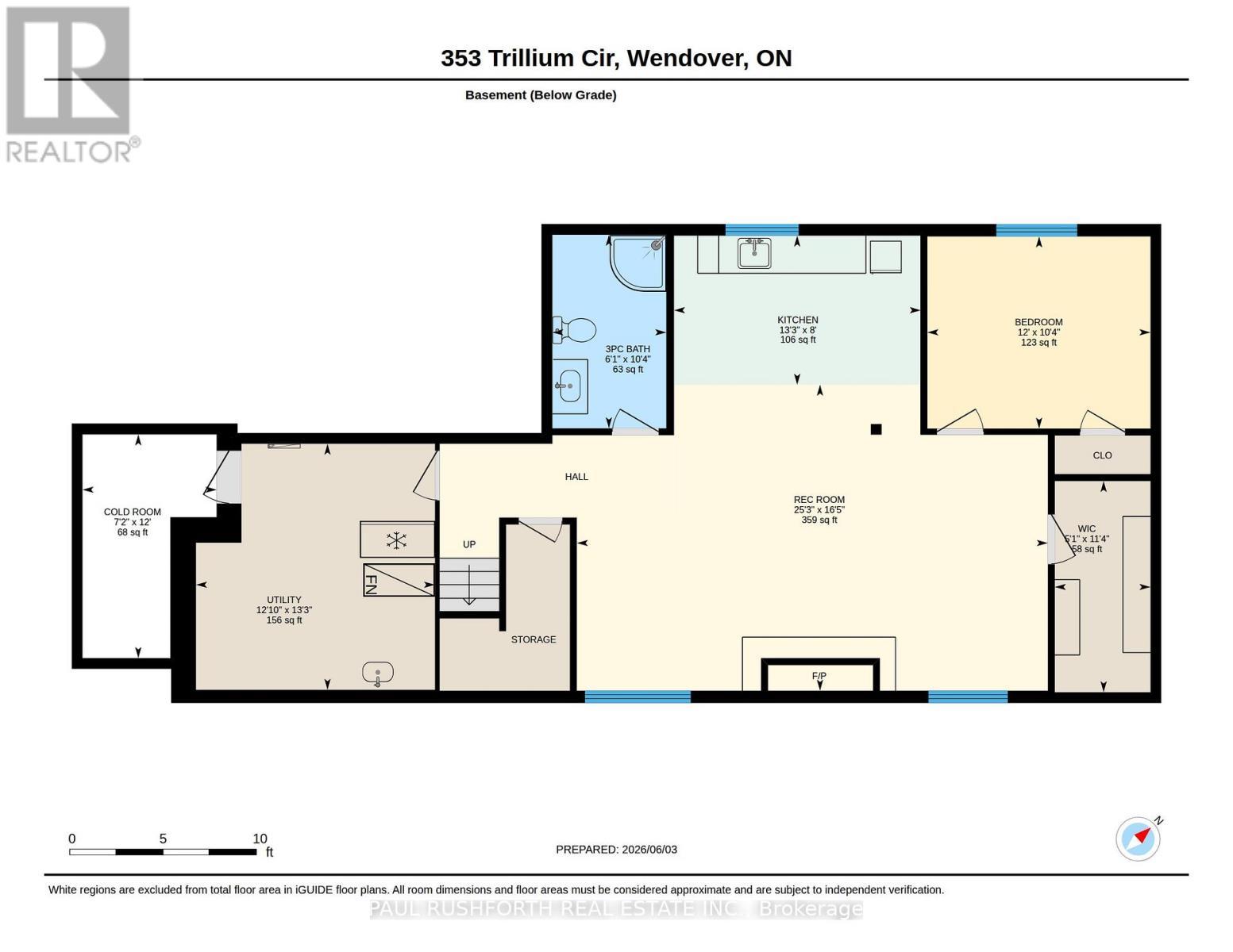 Floor Plan-Basement - 353 Trillium Circle, Alfred And Plantagenet, ON