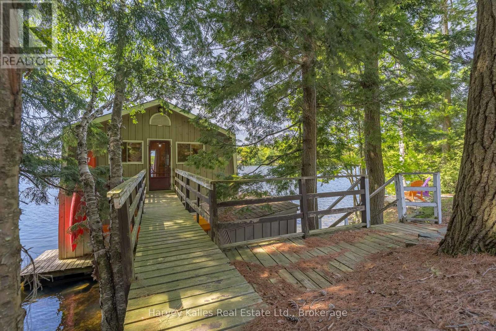To the upper level of the boathouse - 43 Houston Lane, Seguin, ON