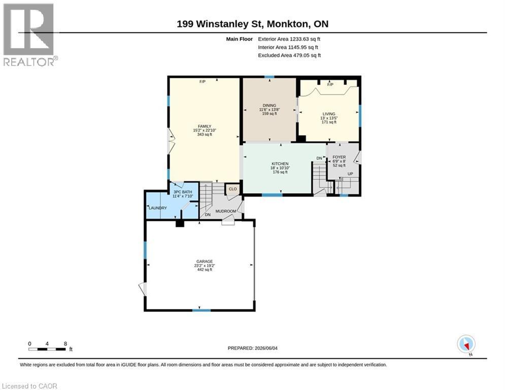 Main Floor Layout - 199 Winstanley Street, Monkton, ON - Other