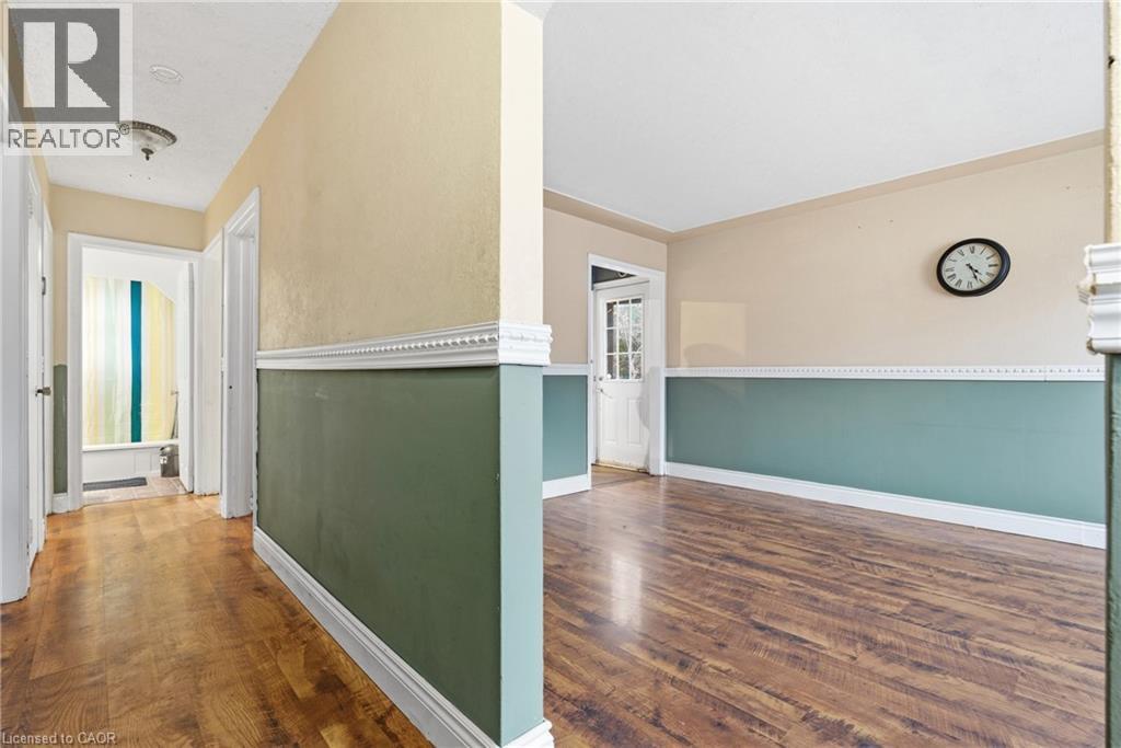 Corridor featuring dark wood-type flooring - 549 Weber Street E, Kitchener, ON