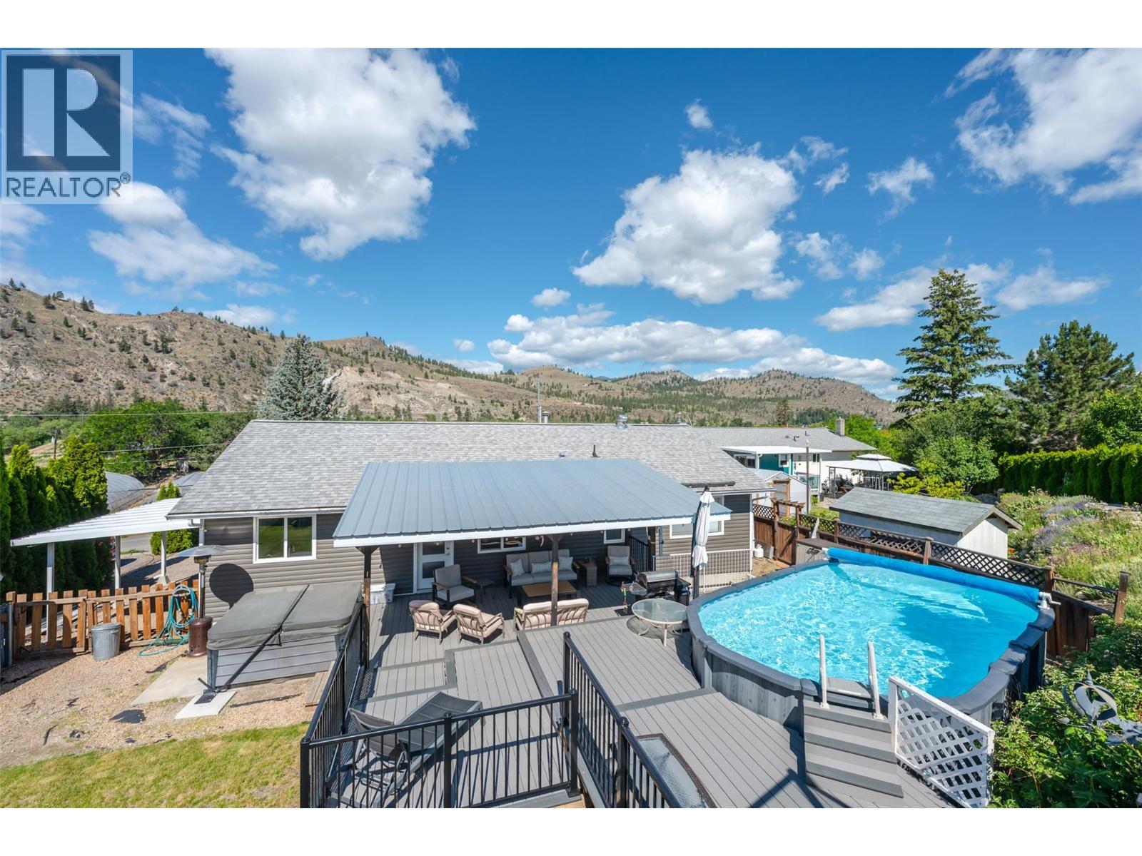 Back yard view from viewing platform - 6763 Meadows Drive, Oliver, BC