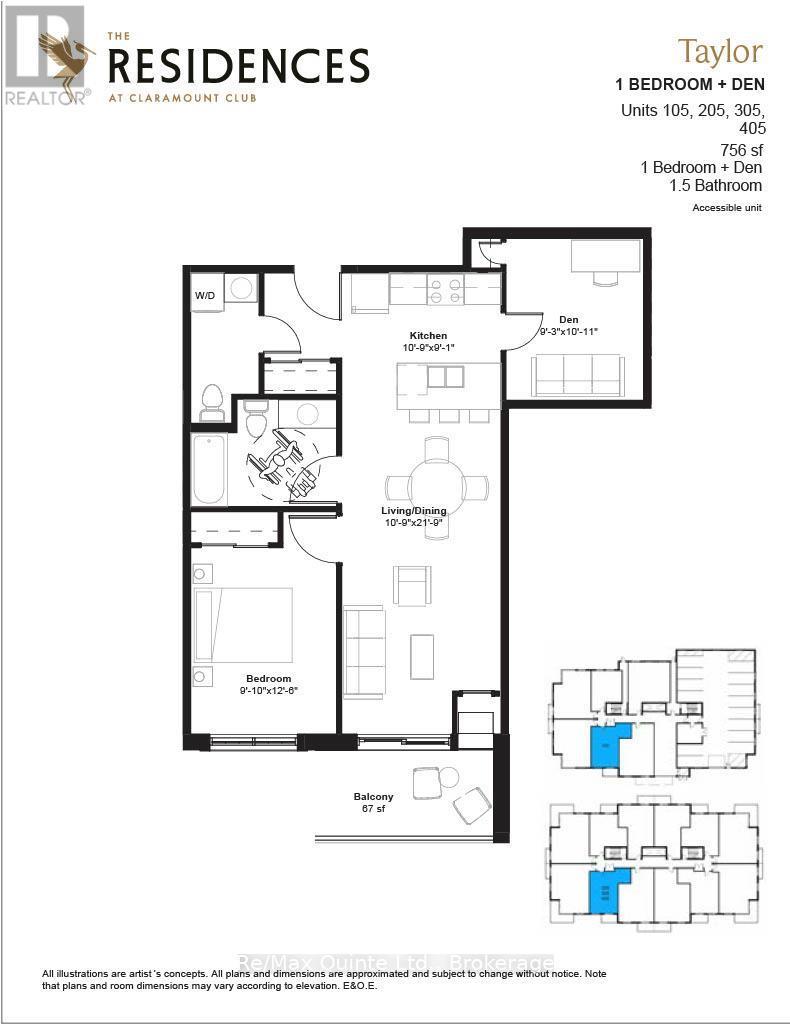 Floorplan Suite 305 - 305 - 12 Clara Drive, Prince Edward County (Picton Ward), ON