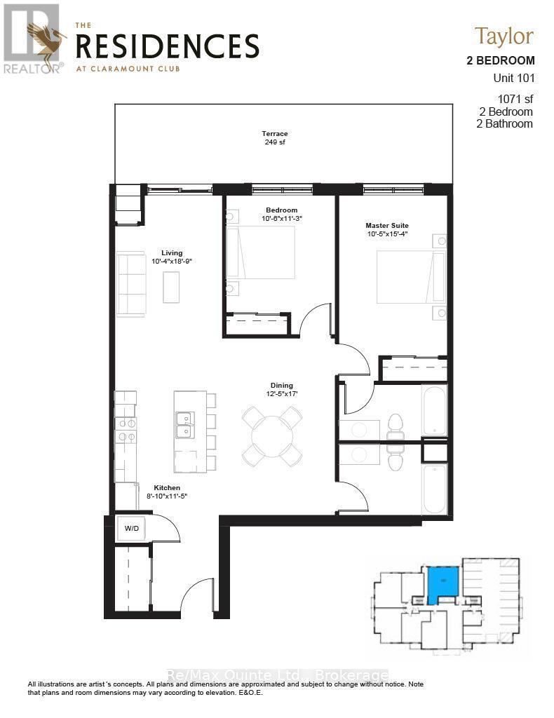 Floorplan Suite 101 - 101 - 12 Clara Drive, Prince Edward County (Picton Ward), ON