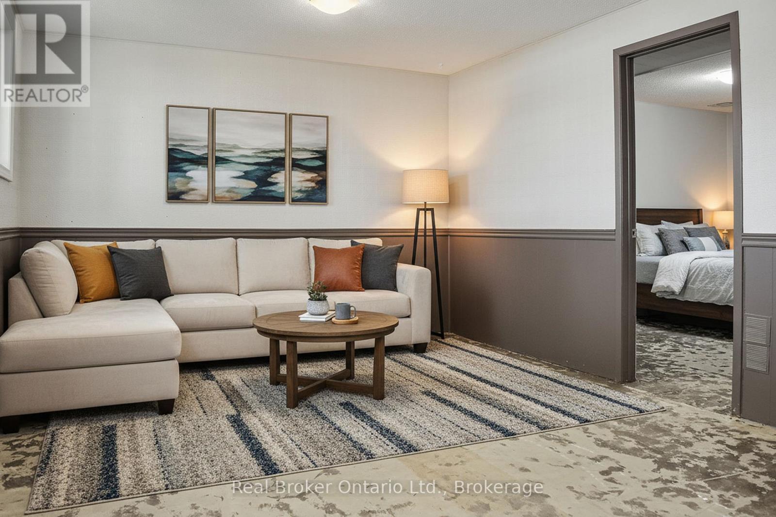Family room *Virtually staged - 354 Goderich Street, Saugeen Shores, ON