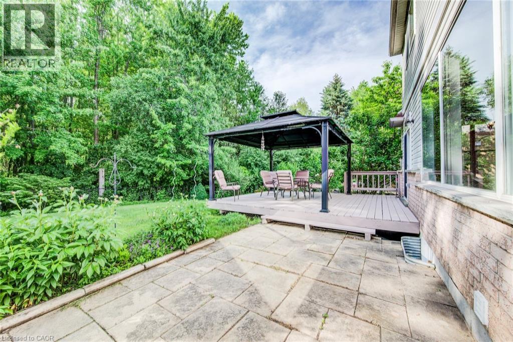 Patio plus deck with gazebo. - 712 Brookmill Place, Waterloo, ON