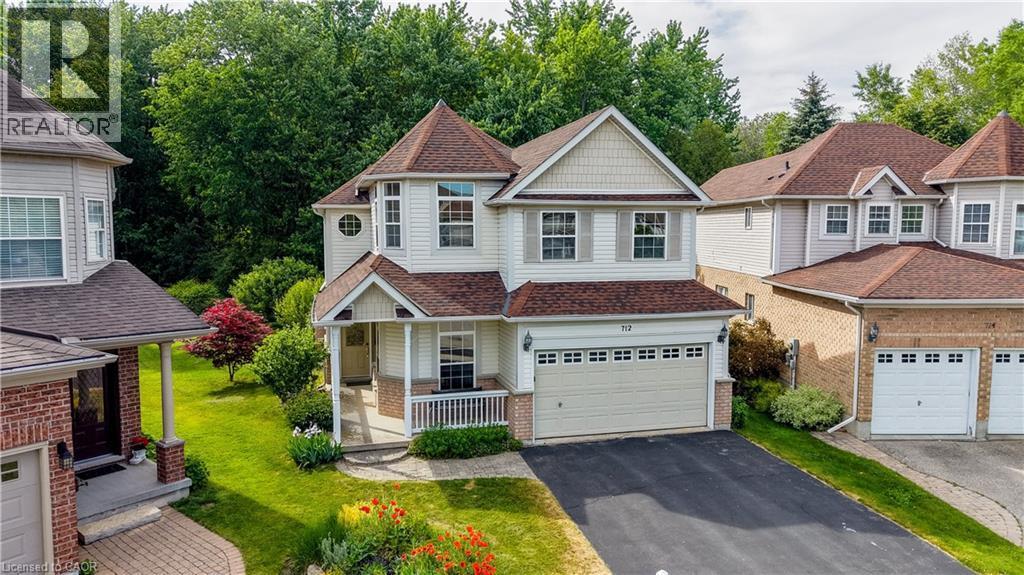 Bird's eye view from drone. - 712 Brookmill Place, Waterloo, ON