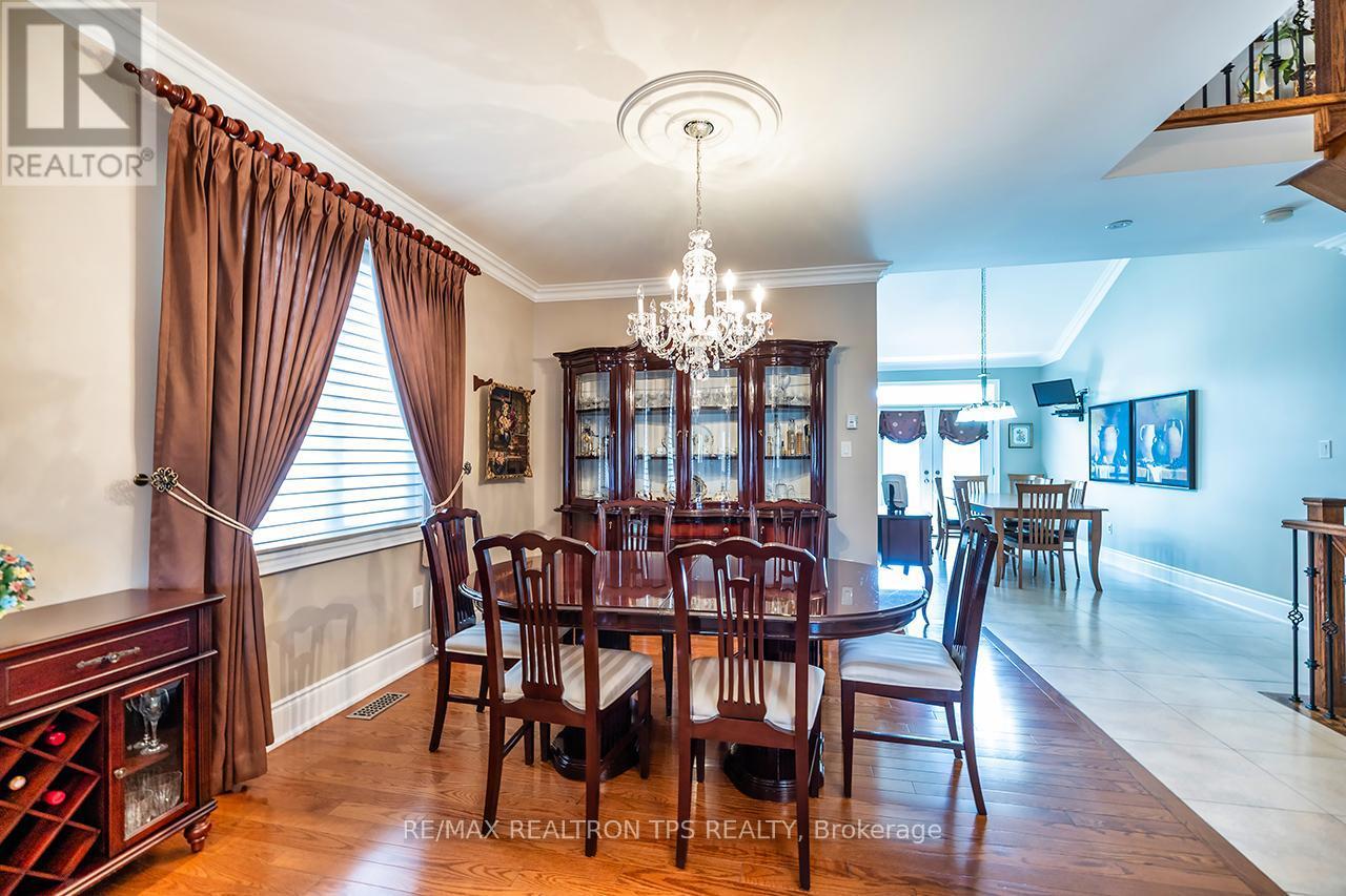 Dining Room with Hardwood Floors - 25 Leafield Drive, Toronto, ON