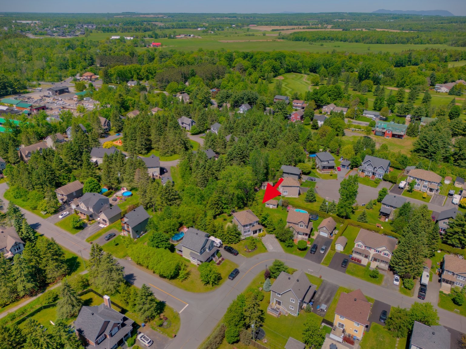 Photo aérienne - 125 Rue Des Golfeuses, Bromont, QC