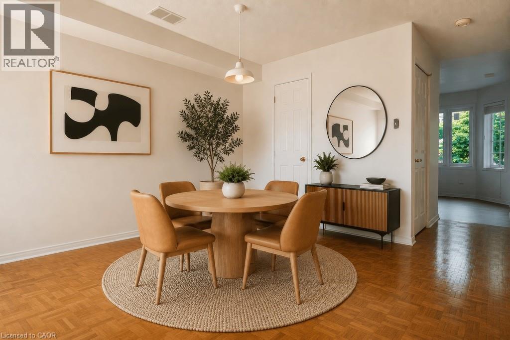 virtually staged - 266 Limeridge Road E Unit# 10, Hamilton, ON - Indoor Photo Showing Dining Room