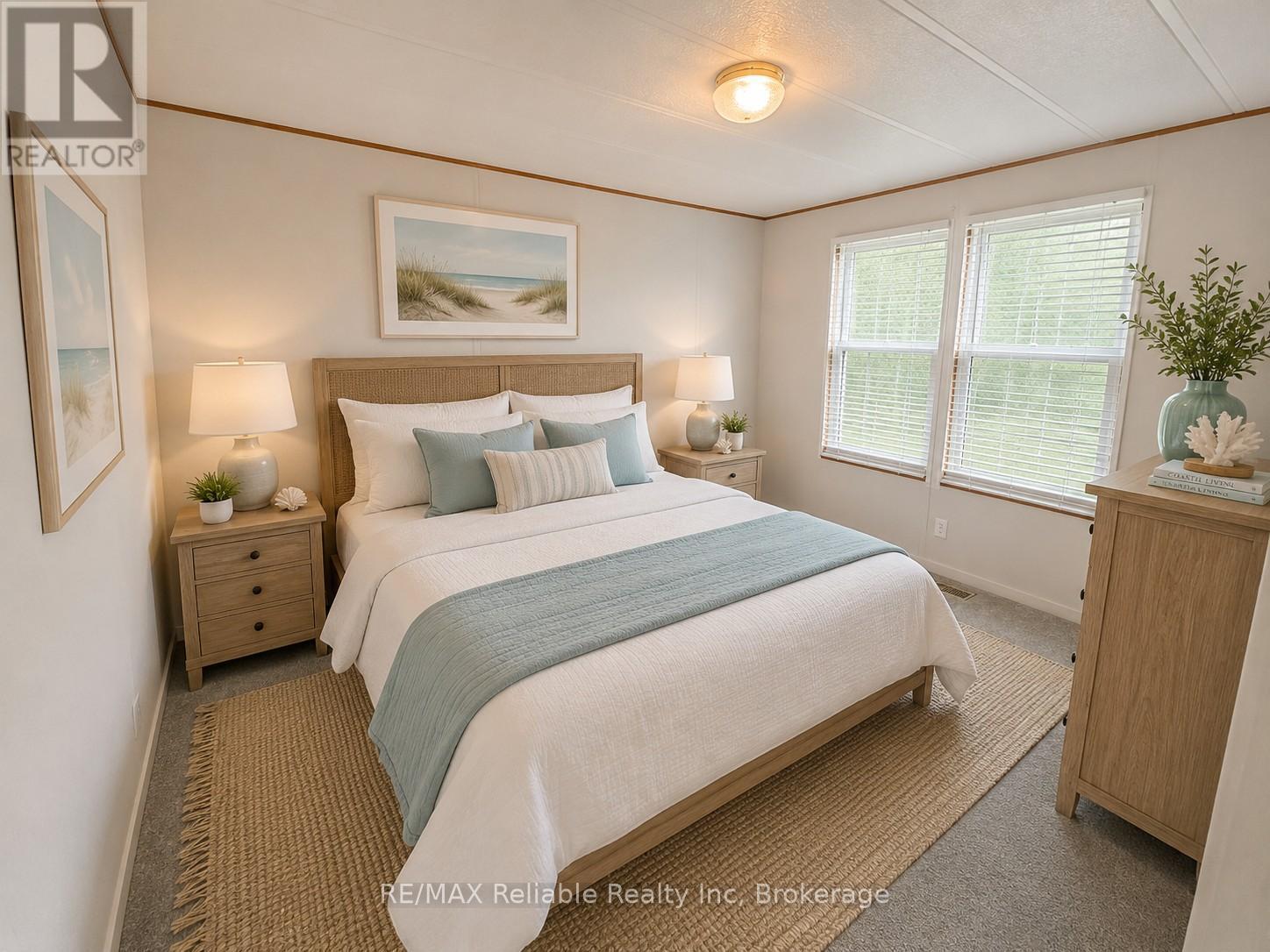 with virtual staging - 2nd bedroom - 144 Sandbagger Crescent, Central Huron (Clinton), ON
