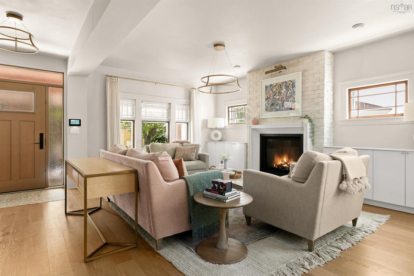 1630 Vernon Street, Halifax, NS - Indoor Photo Showing Living Room With Fireplace