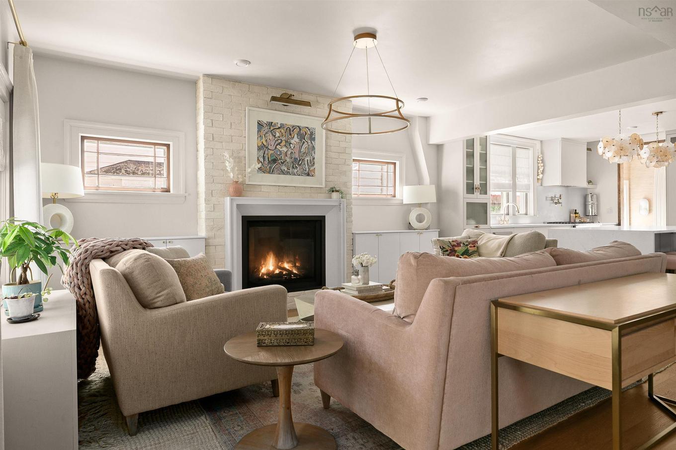 1630 Vernon Street, Halifax, NS - Indoor Photo Showing Living Room With Fireplace
