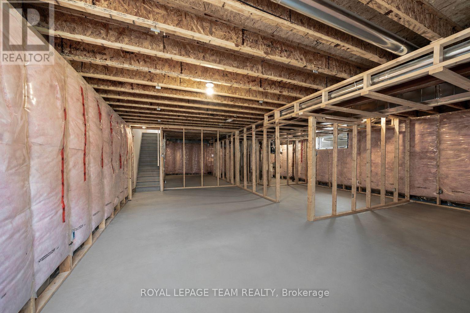 Lower level is drywall ready! - 41 Whooping Crane Ridge, Ottawa, ON