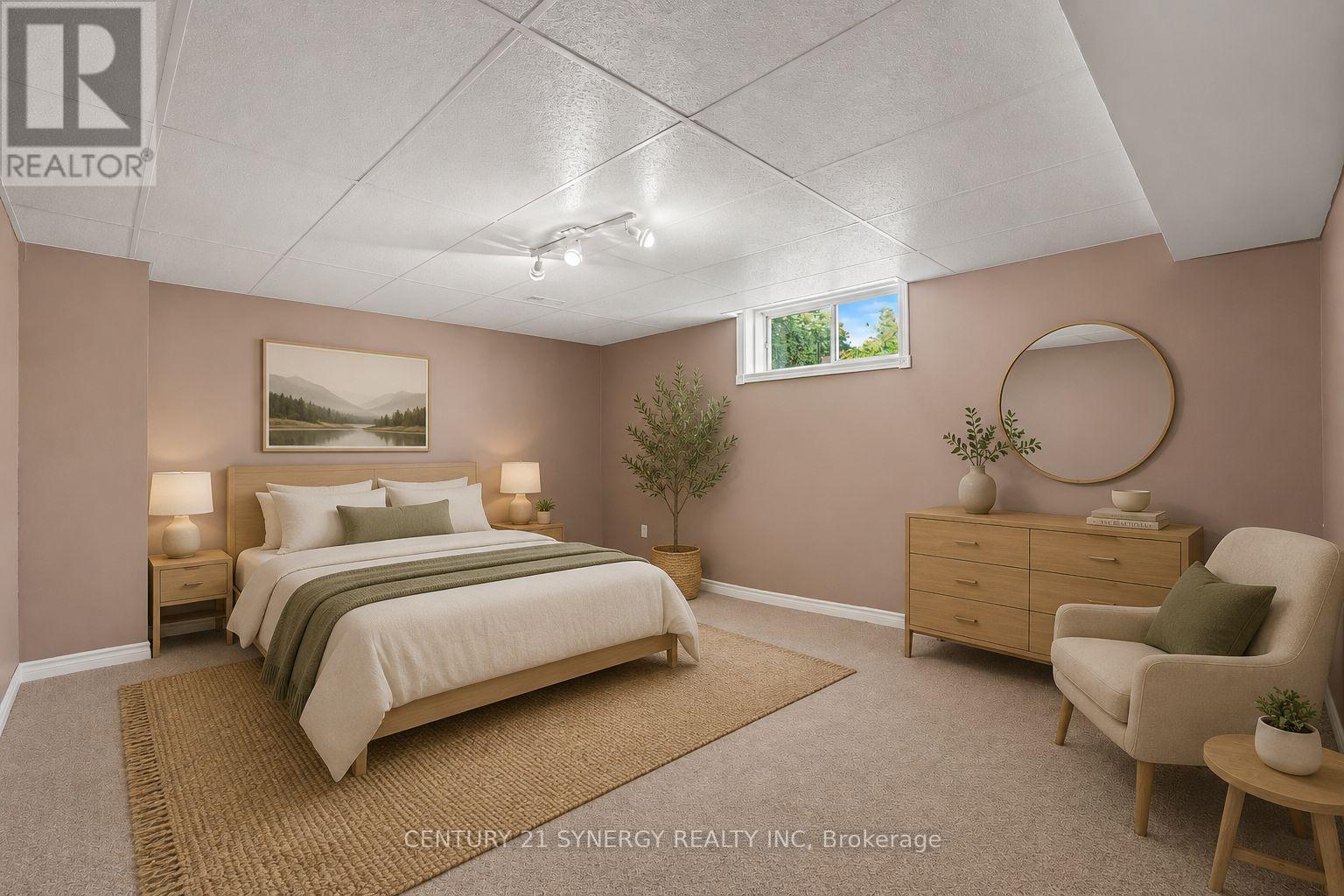 Virtually Staged Lower Level Bedroom - 17 Warnock Way, Ottawa, ON