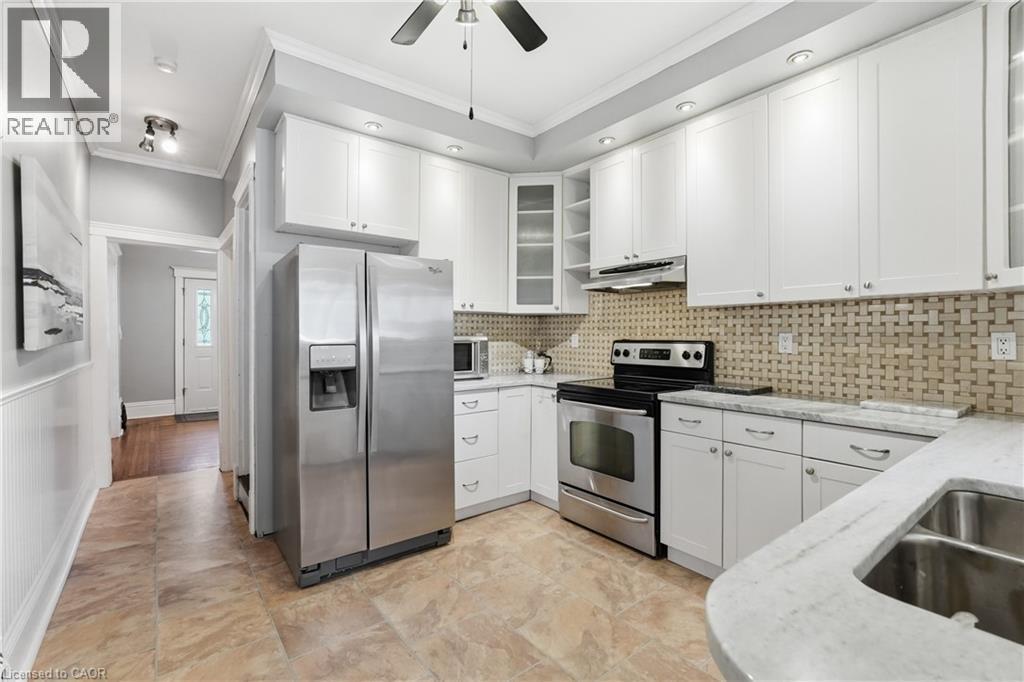71 Aikman Avenue, Hamilton, ON - Indoor Photo Showing Kitchen With Double Sink With Upgraded Kitchen