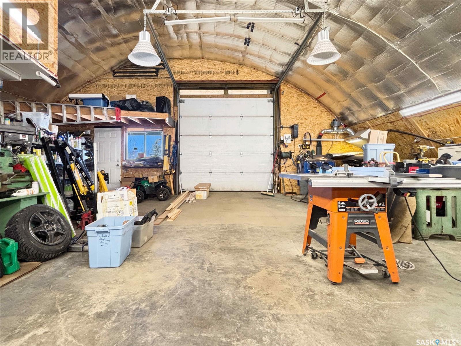 Strunk Acreage, Dundurn Rm No. 314, SK - Indoor Photo Showing Garage