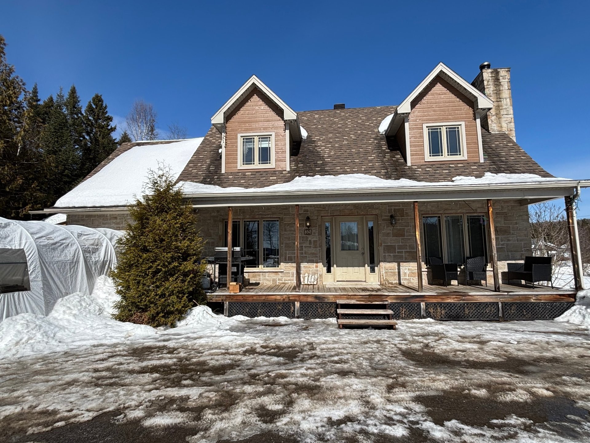 Front of Structure - 850 21E Rue, Saint-Côme, QC - Outdoor With Deck Patio Veranda