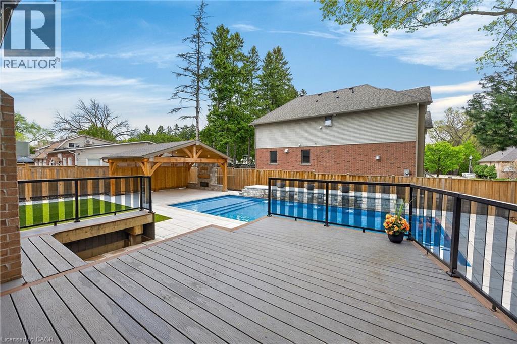 775 King Road, Burlington, ON - Outdoor With Above Ground Pool With Deck Patio Veranda