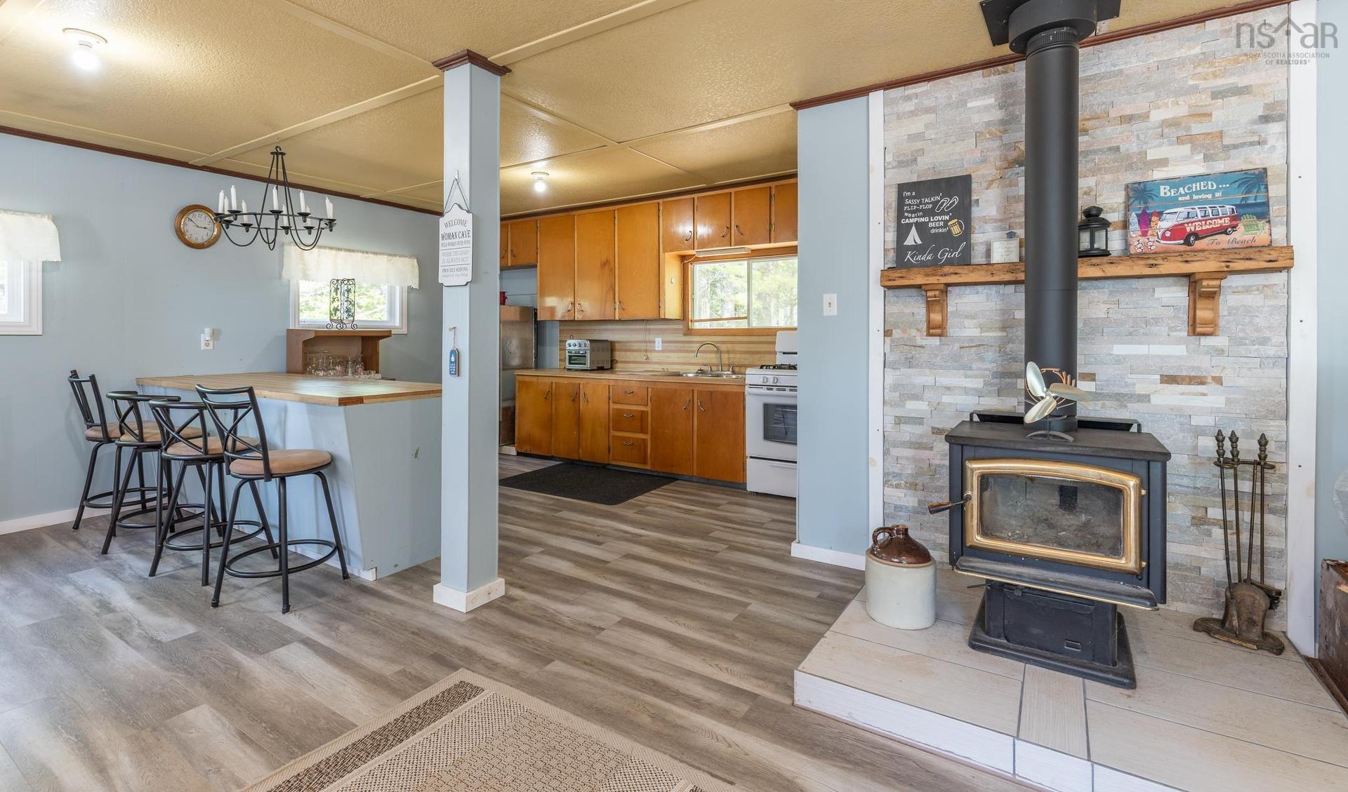799 Coldstream Road, East Quinan, NS - Indoor Photo Showing Other Room With Fireplace
