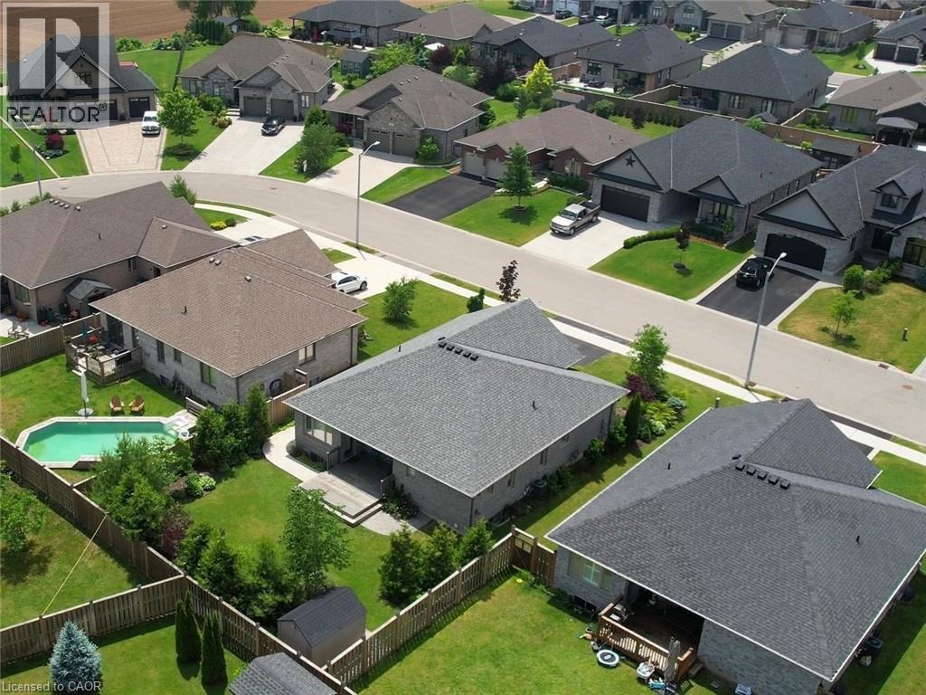 Aerial view of rear yard - 98 Allandale Crescent, Simcoe, ON - Outdoor With View