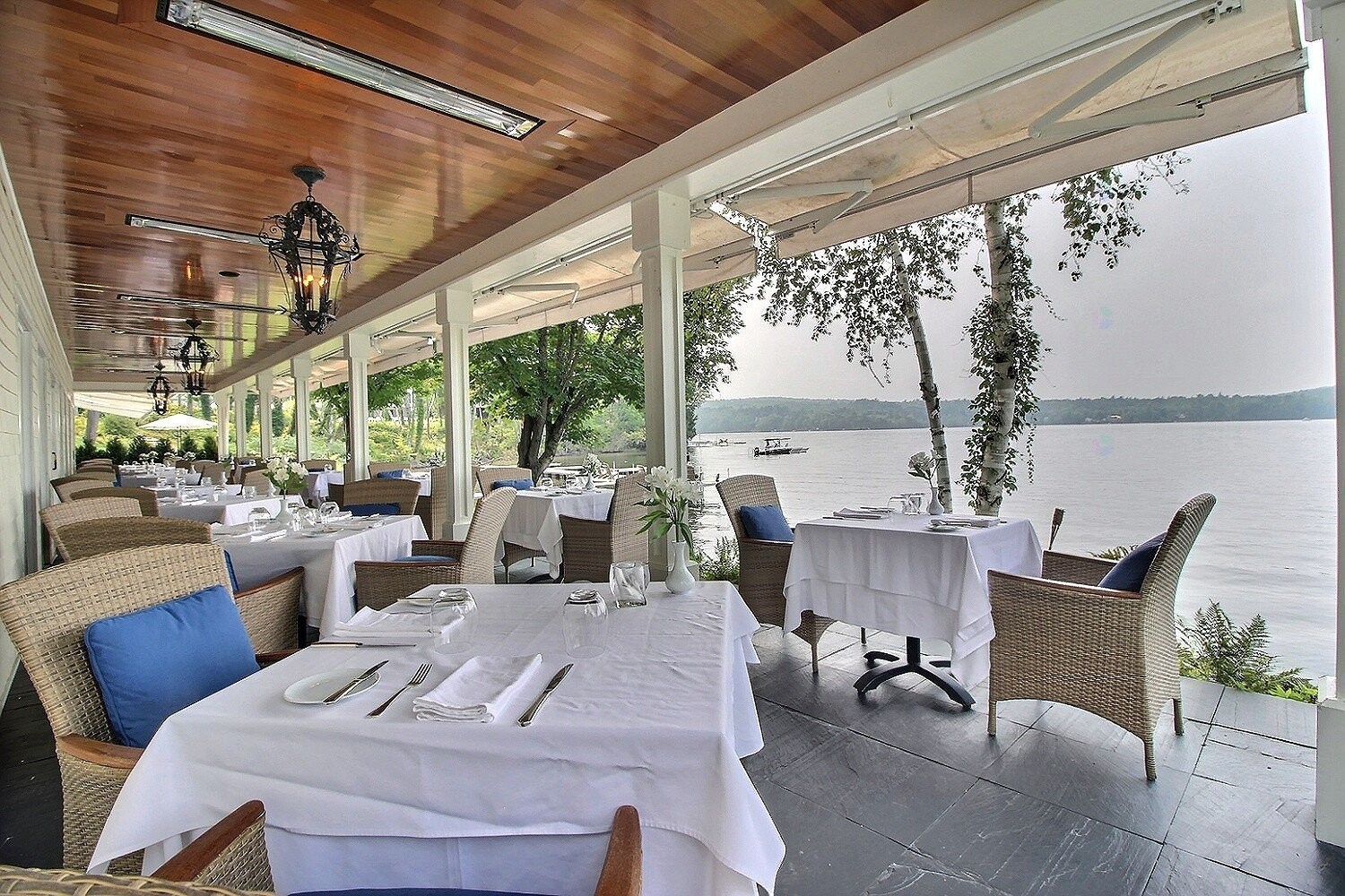Dining Room - 114-694 Ch. Ripple Cove, Ayer'S Cliff, QC - Outdoor With Body Of Water With Exterior