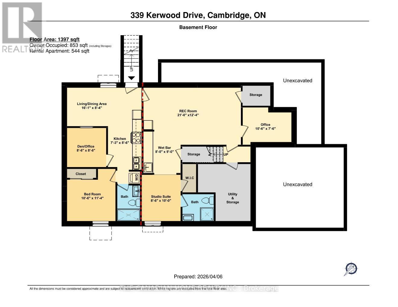 Basement Floor Plan - 339 Kerwood Drive, Cambridge, ON