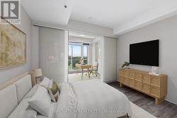 Virtually staged - front bedroom configuration. -