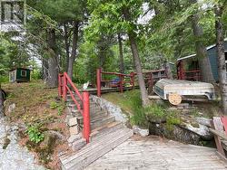Stairs from dock to cottage area - 