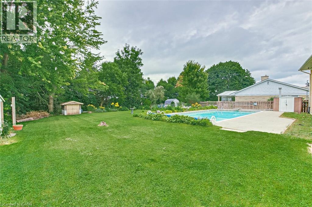 Yard - 33 Tyrell Street, Simcoe, ON - Outdoor With In Ground Pool With Backyard