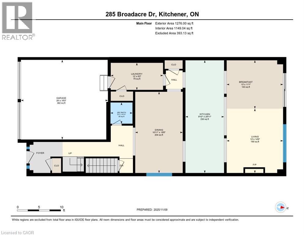 View of property floor plan - 285 Broadacre Drive, Kitchener, ON