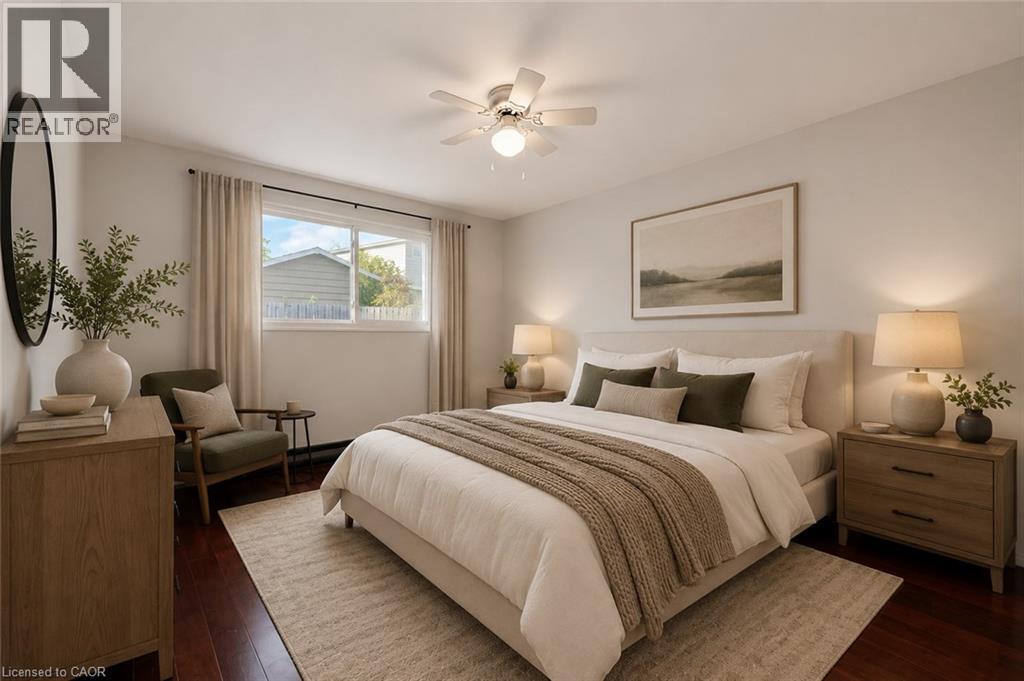 Primary Bedroom (Virtually Staged) - 550 Parkview Crescent, Cambridge, ON