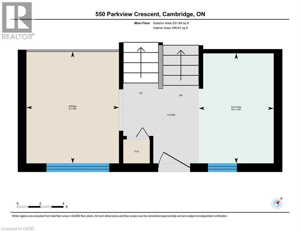 Floor Plan (Main Floor) - 550 Parkview Crescent, Cambridge, ON