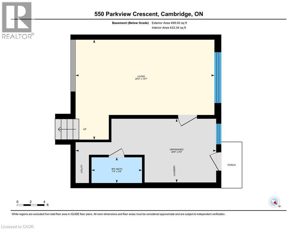 Floor Plan (Lower Level) - 550 Parkview Crescent, Cambridge, ON