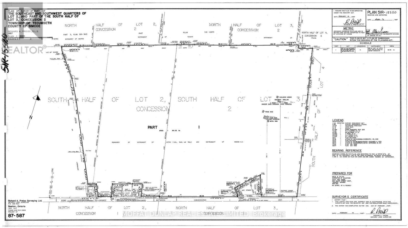 Survey - 6952 Second Line, New Tecumseth, ON