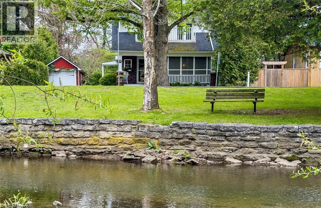 Located directly across from Clifton Park with a viiew of Dingle Creek . - 72 Crescent Boulevard, Simcoe, ON - Outdoor With Body Of Water