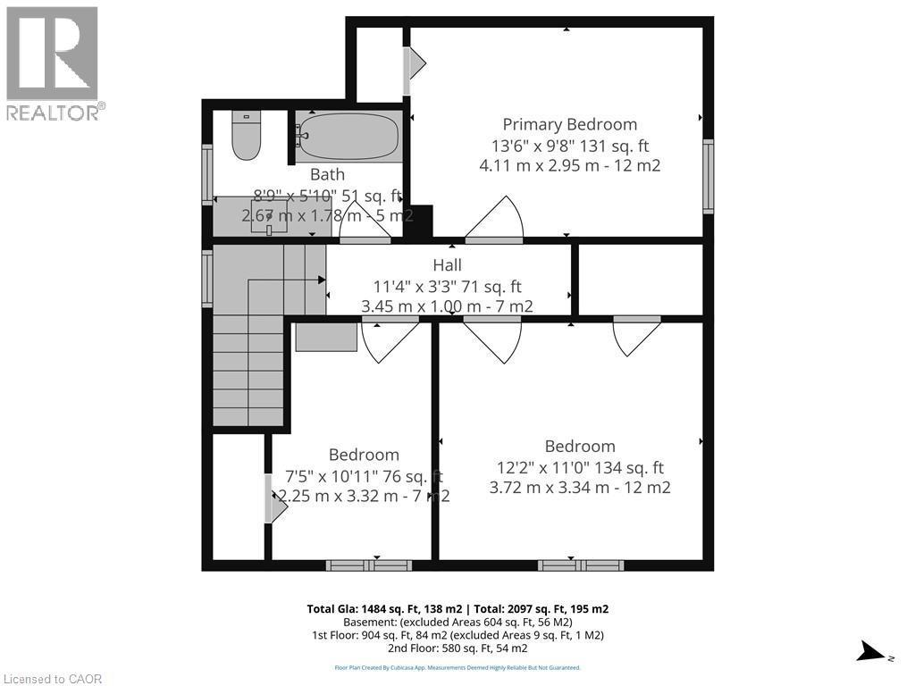 Second Storey Floor Plan - 72 Crescent Boulevard, Simcoe, ON - Other