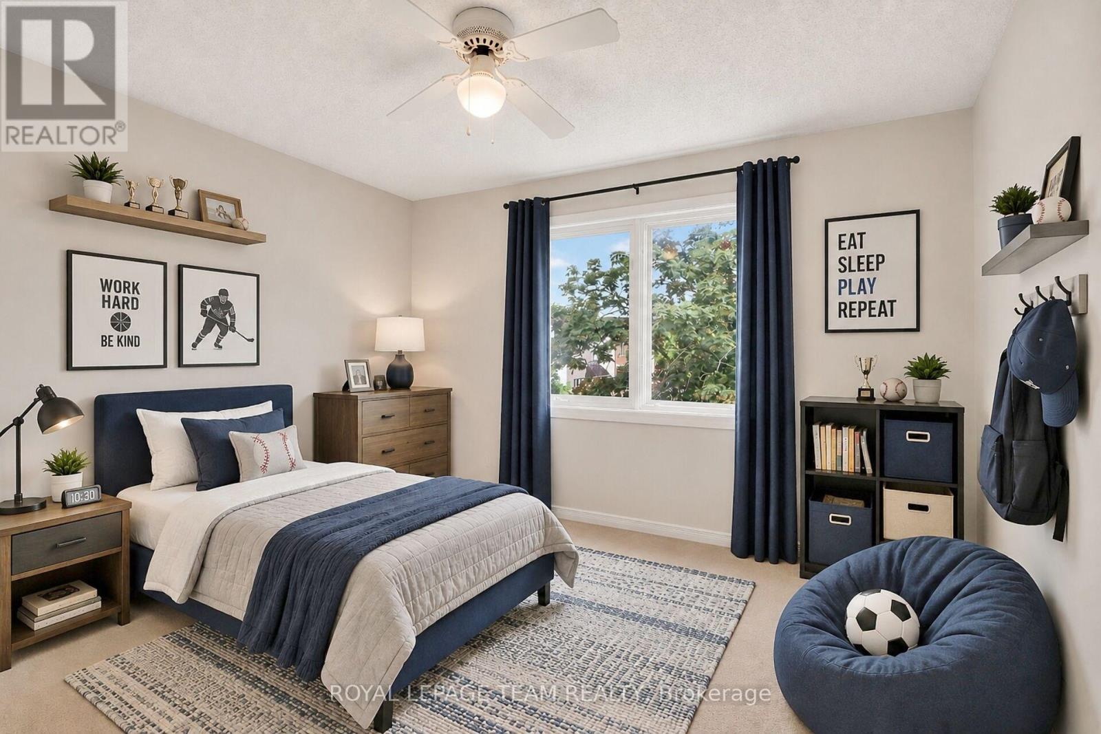 Bedroom 2 virtually staged - 19 Windhurst Drive, Ottawa, ON