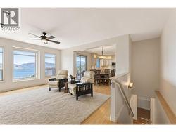 Living room to dining and kitchen - lake and mountain views! -