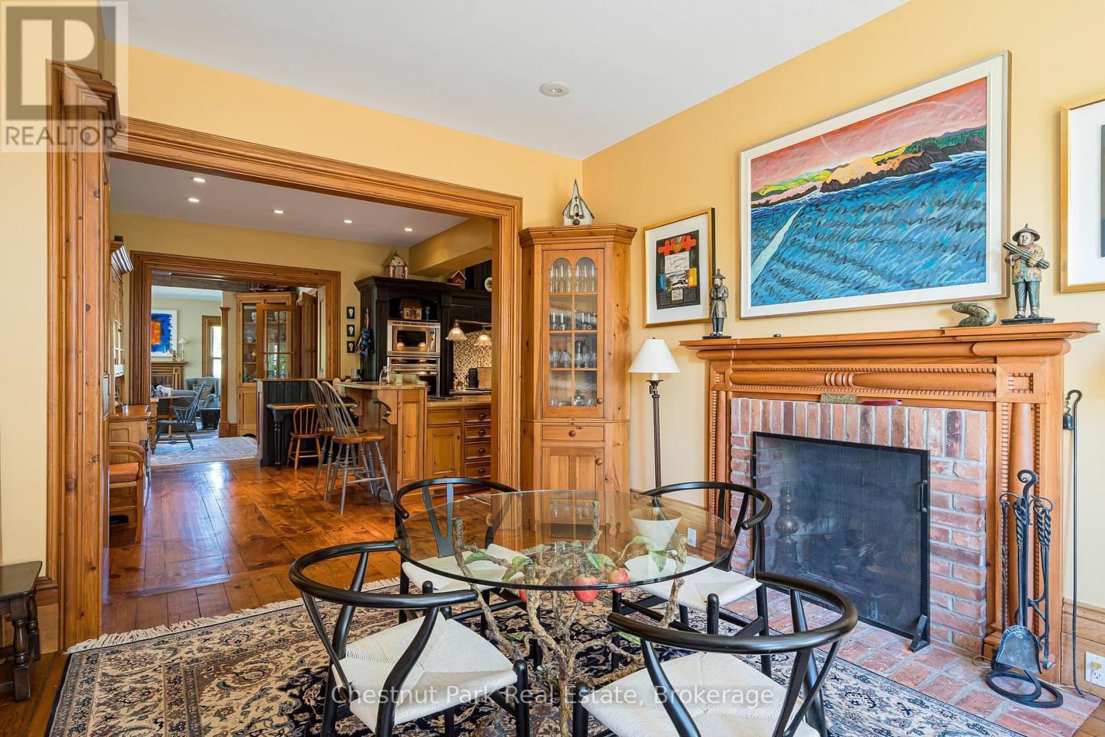 Gas fireplace in sitting room - 3554 Concession 3, Clearview, ON