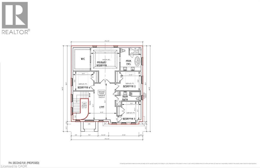 Second Level Floor plan - 17 Davinci Boulevard, Hamilton, ON